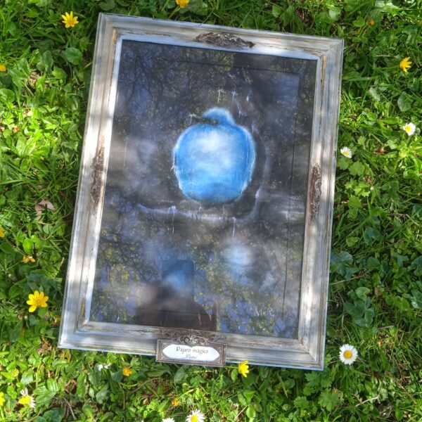 Obra original de fantasía el pájaro mágico