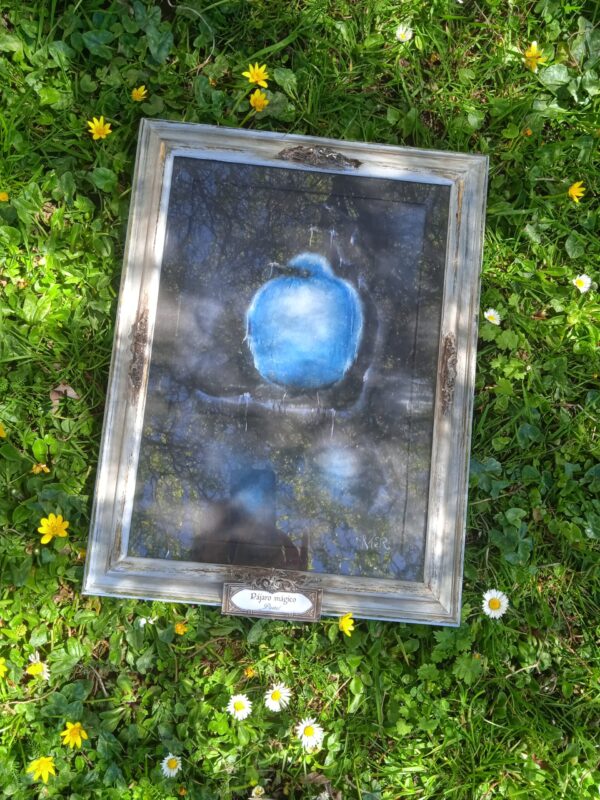 Obra original de fantasía el pájaro mágico