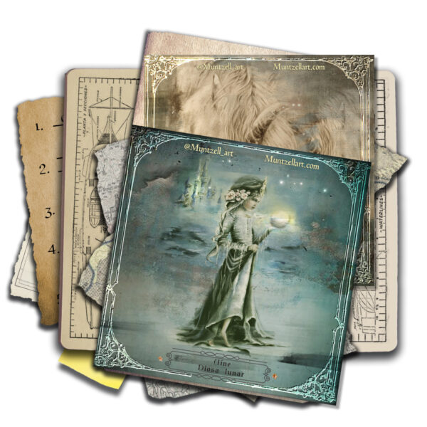 Print de fantasía para descargar, Aine diosa lunar