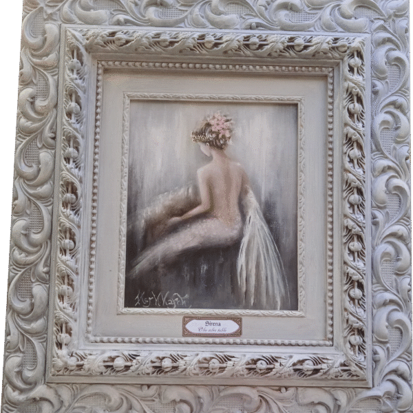 Obra de arte original de fantasía Ninfa de agua